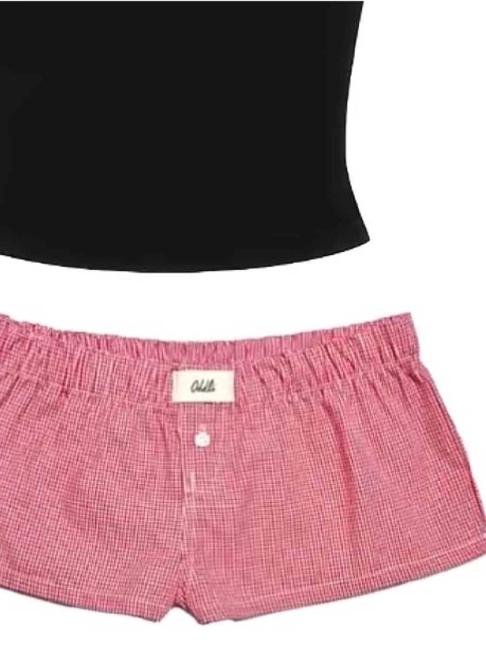 Oddli micro boxer in red gingham